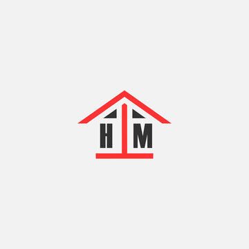 Initials Vektor Stok Home Logo Real Estate Logo