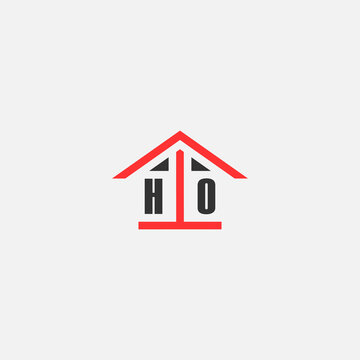 Initials Vektor Stok Home Logo Real Estate Logo