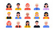 © Ezar - Diverse group of people avatars in flat vector style presenting a range of ages and ethnicities for representation and inclusion in digital media and design projects