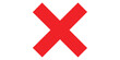 © IKMAl NURMAULIDI - Red x icon. Bold red cross symbol on white background. Medical and emergency icon vector flat illustration design.