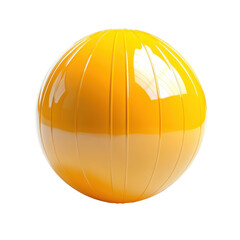 Poster - Yellow sphere abstract design graphic element render illustration shiny on transparent background