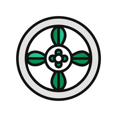 Poster - Elegant circular emblem with floral accents and a modern artistic design style