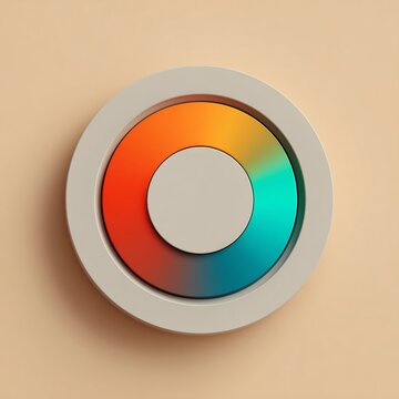 Colorful Gradient Circle Design, Modern Abstract Geometric Art Illustration Concept