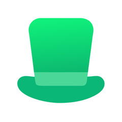 Poster - Vector illustration of a green top hat against a white background