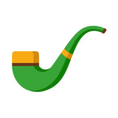 Poster - A classic and iconic green smoking pipe illustration for Saint Patrick's Day