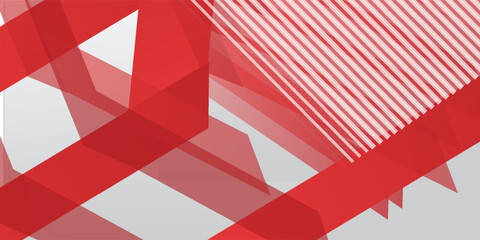 Poster - red and white modern abstract background design template