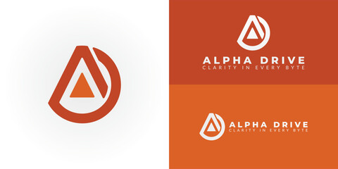 Poster - Modern AD logo for a tech and software company. It represents advancement and digital data, featuring clean lines and a dynamic form that symbolizes innovation and precision.