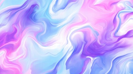 Poster - Abstract swirling pastel colors of blue, pink, and white creating a fluid, dreamy background