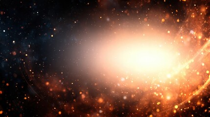Wall Mural - Vibrant cosmic scene showcasing swirling stars and glowing particles in deep space
