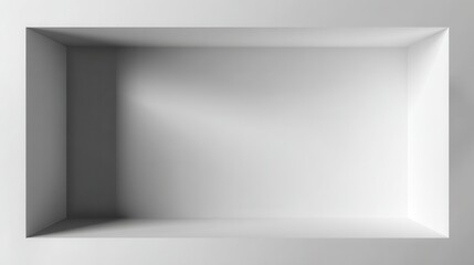 Poster - Minimalist empty rectangular space with soft shadows, ideal for showcasing products or art