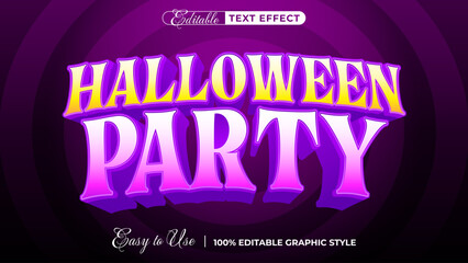Poster - Halloween Party Text Effect: A dazzling, editable text effect announcing a Halloween Party, perfect for adding a playful and festive touch to any design project.