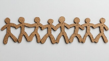 Poster - Creative arrangement of cookie figures representing a group of people in a fun and unique strategic culture concept