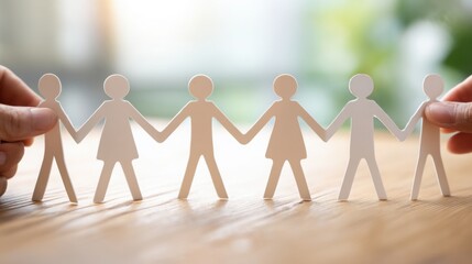 Poster - Individual holding a paper family symbolizing values of family, togetherness, and connection in a strategic context
