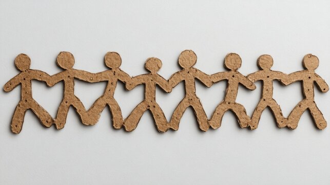 Creative arrangement of cookie figures representing a group of people in a fun and unique strategic culture concept