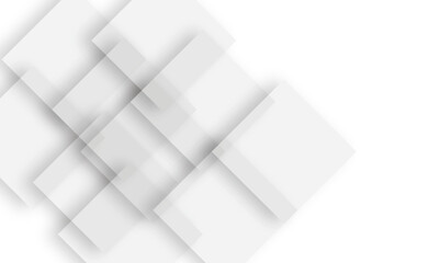 Poster - Abstract 3d modern square background. White and grey geometric pattern texture. Abstract elegant gray and white squares pattern background texture.