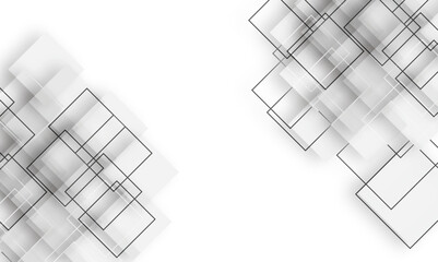 Poster - White gray gradient abstract polygon pattern on transparent background.