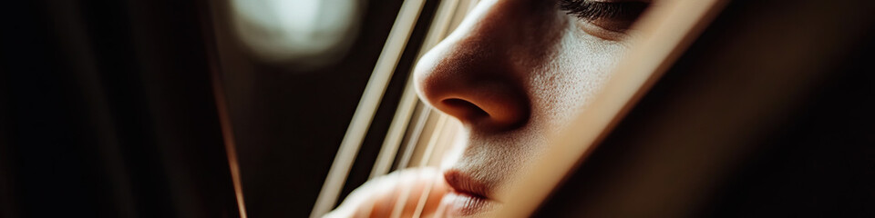 Poster - Close-up of a Person Playing a Cello