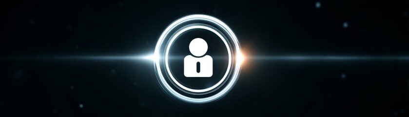 Fototapete - Dramatic black and white logo design with light effect, a modern creative visual identity