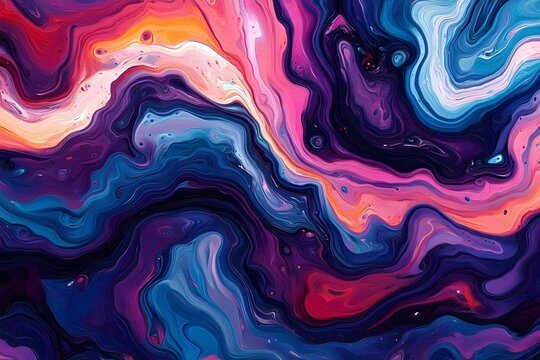 Purple, blue blend, noise in abstract flow.