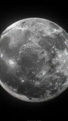 Wall Mural - moon close up with surface details and craters.