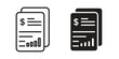 © Xevier - Income statement icon outline and solid vector sign, linear pictograms