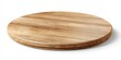 © artwiyanastudio - Round, light brown wooden board with subtle grain, slightly raised edge