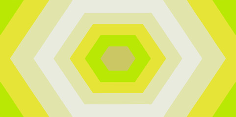 Aufkleber - Abstract geometric pattern featuring concentric colorful modern hexagons in shades of yellow and green creating a modern and eye catching pattern effect.