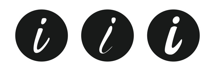 Poster - Information Icon vector illustration in flat style. Speech symbol for web site design, logo, app, ui.
