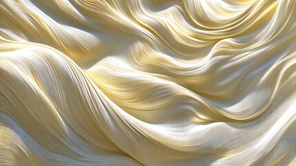 Poster - Abstract ivory waves silk texture with smooth transitions and bright highlight effects