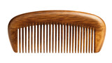 Wooden comb with fine teeth background isolated on a Transparent background, PNG file.