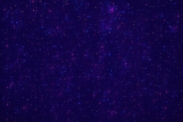 Fototapete - Abstract digital background with a dark purple hue and scattered glowing blue and pink dots creating a starry effect