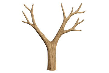 Poster - Photorealistic 3d rendering of a dry tree with detailed branches, isolated on a transparent background, perfect for compositing and design projects