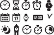 © Sweet Bundle - Timekeeping devices and symbols clock hourglass