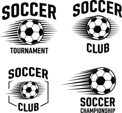 Soccer Football Tournament Icon Set - Sport Symbols & Emblems