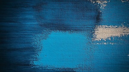 Poster - Serene aquatic hues and textured brushstrokes create a calming abstract composition