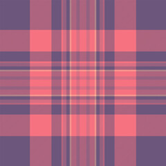Poster - Geometric fabric pattern. Seamless pink and violet plaid texture. Textile background, great for fashion, backdrops, or wrapping paper design.