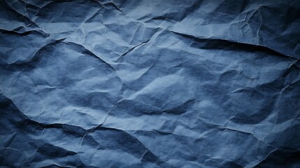 Poster - Textured navy crumpled paper background creating depth and dimension for design elements and
