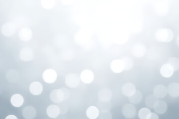 Aufkleber - Soft focus background with blurred white and silver bokeh circles creating a dreamy and abstract visual effect with light
