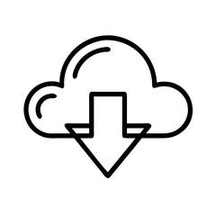 Poster - Illustration of a cloud with an arrow pointing downwards indicating a download from the cloud service