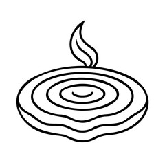 Poster - A diya lamp with a flame on a Diwali festival