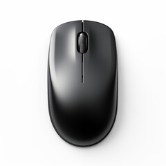 sleek gray wireless computer mouse on a white background presents modern tech and design with a mini