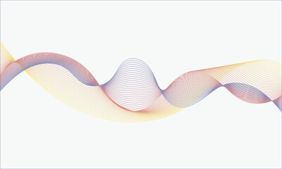 Poster - Vibrant Wavy Lines Abstract Digital Art With Gradient Colors And Patterns