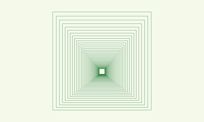 Poster - Concentric Green Square Frames Creating Depth Illusion Abstract Background