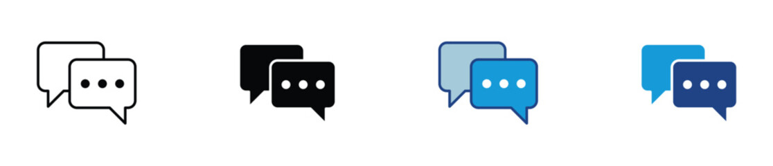 Poster - Chat icon set ,  Chat Speech bubble. message. contact us , vector illustration . 