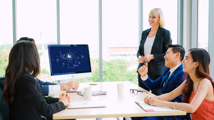 Poster - Generative AI virtual assistant tools for prompt engineer and user for ease of engage artificial intelligence AI technology help people to work with generative AI functions by prompting the AI brisk