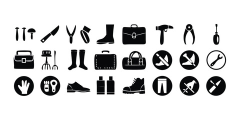 Fototapete - Mega Set of 27 Cooking and Kitchen Utensil Line Icons a comprehensive collection for culinary designs available on transparent background