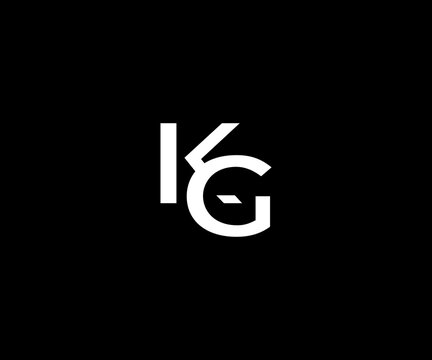 letter kg minimal modern logo