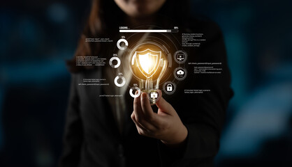 Poster - Cyber security protects against breaches, hacks, and network attacks using strong infrastructure and proactive digital defense strategies. Latch