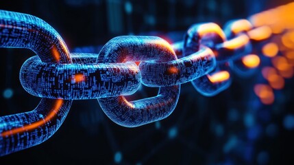 Digital Chain Link: Blockchain Technology Visualization