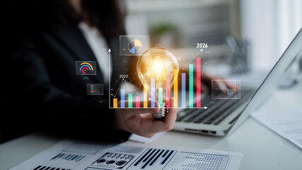 Poster - Strategic business planning drives growth, expansion, and innovation using metrics and roadmaps to ensure success in the future. Latch